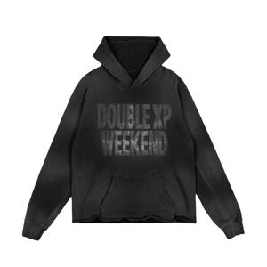 Sweat à capuche en molleton de coton surdimensionné pour femme avec col rond, épaules tombantes, logo brodé, tissu français pour l'hiver - Product Image 3