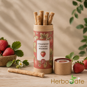 Palillo de Limpieza Dental Herbal con Sabor a Fresa, Miswak con Ingredientes Naturales para Dientes Saludables, Aliento Fresco y Cuidado Bucal Diario - Product Image 5