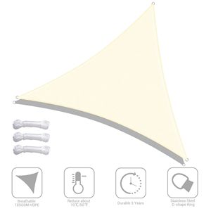 Tenda Parasole Triangolare Bianca 22 X 22 X 22, Design Elegante per Esterni, Protezione Solare Ottimale - Product Image 2
