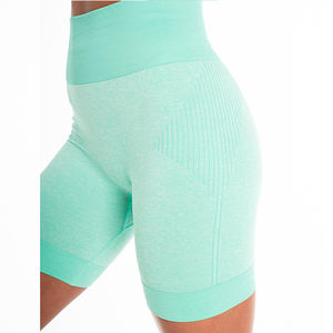 Shorts Deportivos para Mujer, de Cintura Media, con Logotipo Personalizado, Color Liso, Transpirables, de Secado Rápido, con Cintura Elástica, de Poliéster, Gran Venta - Product Image 6