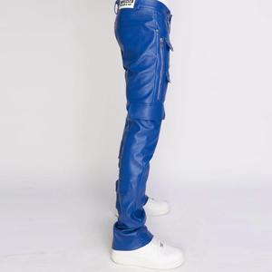 กางเกงหนังแท้ผู้ชาย หนังวัวแท้ กางเกงมอเตอร์ไซค์แฟชั่น ขายส่ง ผู้ผลิต OEM - Product Image 4