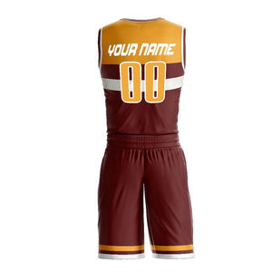 Uniformes de Baloncesto Personalizados de Primera Calidad, Antibacterianos, 100% Poliéster, Cuello en V, Servicio OEM - Product Image 2