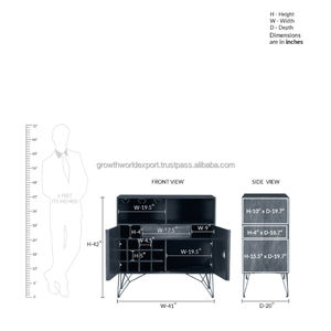 ตู้บาร์ไม้เนื้อแข็งทันสมัยพร้อมชั้นวางไวน์ |   ตู้เก็บของบาร์ในบ้านสุดหรู |   ชั้นวางเหล้าดีไซน์เนอร์และที่เก็บขวด - Product Image 6