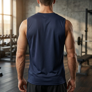Camisetas sin mangas de diseño personalizado para hombre, camisas sin mangas ligeras duraderas de alta calidad hechas a medida al por mayor para la moda clásica - Product Image 2