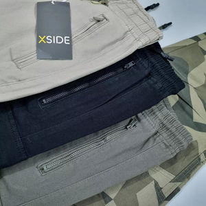 Pantalones largos Cargo de algodón 100%, pantalones de chándal holgados de estilo de trabajo antiarrugas, cintura media, ajuste holgado, lavado de colores, técnicas arrugadas - Product Image 6