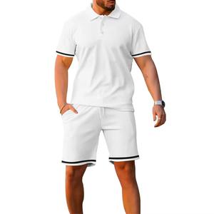 Ensemble de survêtement streetwear 2 pièces pour homme : polo et short, tenues personnalisées, ensemble de jogging, survêtements d'été - Product Image 2