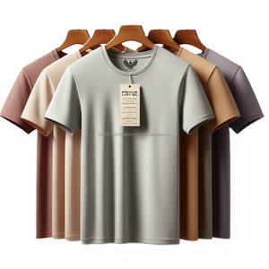 100% coton basique uni couleurs unies hommes T-shirts à manches courtes raccords personnalisés tailles garnitures imprime Logo produits du Bangladesh - Product Image 3