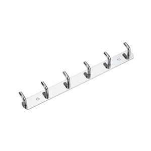 Stainless Steel Self-Adhesive Modern <b>Wall</b> <b>Hook</b> Rack 6 <b>Hooks</b> Heavy Duty <b>Wall</b> Mounted Coat Hanger Kitchen Bathroom Wardrobe - Product Image 1
