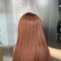 Harga pabrik Wig rambut Donor murni lurus halus rambut mewah utuh kutikula untuk wanita produk trendi cokelat kastanye