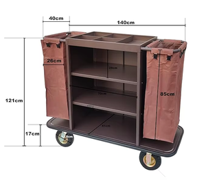 Chariot de nettoyage robuste avec roues pour hôtels, centres de villégiature et buanderies – Conception efficace et durable - Product Image 6