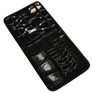 All in One Black Hair Extension Tool Set with Tape In Plier Micro Bead Remover 7 Inch Crimping Tool Mini Scissors Styling Clips - Product Image 1