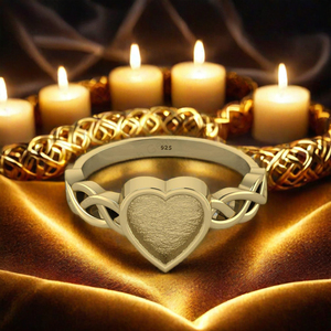 Venta de Navidad Plata de Ley 925 auténtica 8mm en forma de corazón Semi montaje en blanco bisel ajuste anillo de moda buena joyería de recuerdo - Product Image 1