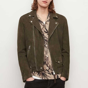 Fashion <b>Men's</b> Leather <b>Jackets</b> Autumn Suede Solid Color Popular Design Casual <b>Velvet</b> Male <b>Jacket</b> OEM Service Customized - Product Image 4