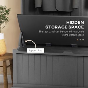 "Women's Coats 3-in-1 Entryway Bench with Coat Rack Hall Tree & <b>Shoe</b> Storage (5 <b>Hooks</b>)" - Product Image 6