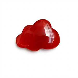 Pierre précieuse en cornaline rouge sculptée en forme de nuage, cristal de nuage, décoration d'intérieur, grossiste en cristaux sculptés en forme de nuage - Product Image 1