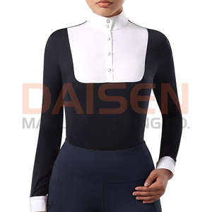 Women Horse Riding Training Shirt Breathable Quick Dry Equestrian <b>Base</b> <b>Layer</b> <b>Long</b> <b>Sleeve</b> OEM Custom - Product Image 4