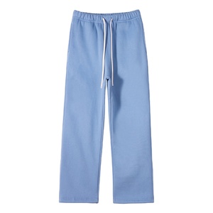 High Quality Wholesale Straight Casual Blank Sweatpants Custom Printed <b>Fleece</b> Jogger <b>Pant</b> for Men High Waist Drawstring Closure - Product Image 1