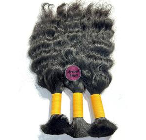Venta al por mayor Arrow Exim Cabello Humano Brasileño Virgen Remy de Alta Calidad con Cutícula Alineada, 100g para Trenzas, Rizado Natural - Product Image 1