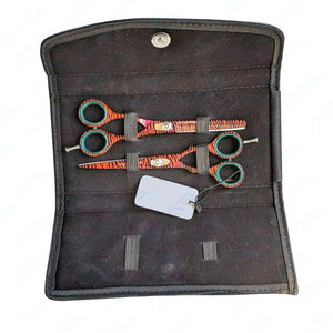 Stylists Beauty Instruments Professional Hair Cutting Scissors <b>Shears</b> Set of 2 Brown and Black Precision Cutting <b>Tools</b> - Product Image 1