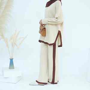 Abaya Musulmana Moderna Ligera con Bordado Dorado de Lujo para Mujer, Estilo Dubái, Vestido Largo Informal Islámico - Product Image 6