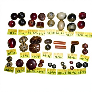 Nuevo Collar Largo de Moda Vintage Ecológico con Cuentas Sueltas de Cuerno Natural, Patrón Ovalado de Cuerno Animal, Pulido a Mano - Product Image 3