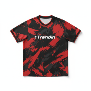 Impression par sublimation personnalisée de haute qualité, 100% polyester respirant, séchage rapide, évacuation de l'humidité, 220g, col en V, été, football, sport - Product Image 6