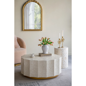 New Design <b>Mother</b> of Pearl inlay Geometric Modern Luxury Coffee Table Wholesale Home Furniture Living Room from Vietnam - Product Image 5