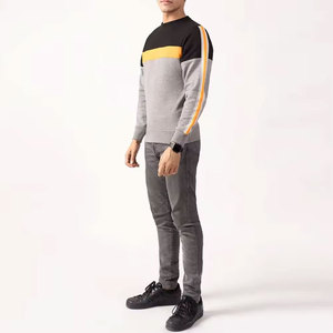 เสื้อสเวตเชิ้ตผู้ชายสำหรับอากาศเย็น สไตล์ลำลอง แบบสวมหัว มีชายเสื้อแบบริบ - Product Image 3