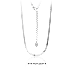 Collar de Cadena de Serpiente de Plata de Ley 925 para Mujer, Chapado en Oro de 18K, Patrón de Piel de Serpiente Tridimensional, Joyería de 11g - Product Image 5