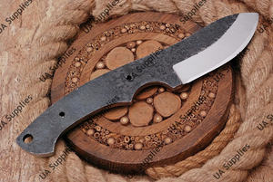 Cuchillo de hoja fija de acero al carbono forjado de venta al por mayor, tipo Full Tang, con punta de gota, para uso general, camping, caza, personalizable - Product Image 3