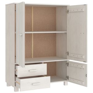 Armario Rectangular Mediano de Madera de Pino Macizo Blanco y MDF - Product Image 5