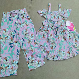 Vente en gros de vêtements pour enfants - Stock de robes en polyester, coton et élasthanne à assortir - Fournisseur de robes élégantes pour enfants à assortir - Vente de robes pour enfants - Product Image 5