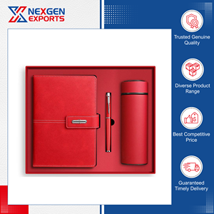 Set de Regalo Corporativo Nexgen Exports-06, Cuaderno de Tapa Dura Estilo Vintage en Cuero PU con Termo para Oficina y Escuela - Product Image 5