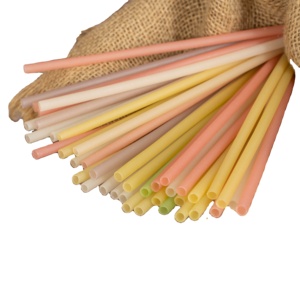 Pajitas de Arroz Biodegradables y Ecológicas al por Mayor para Exportación y Suministro OEM - Product Image 1