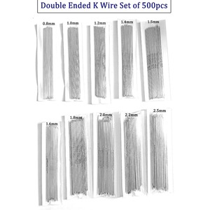 Aiguilles de Kirschner à double extrémité de 6 pouces, 500 pièces, en acier inoxydable, pour orthopédie vétérinaire, instruments de fixation chirurgicale - Product Image 6