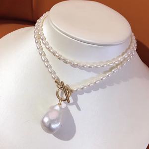 Colliers pendentifs de mode Aobai 10-13mm 5-6mm en perles naturelles de haute qualité, chaîne fleur, remplacement, forte luminosité, micro défauts, 18K - Product Image 1