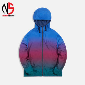 Survêtement décontracté pour homme avec logo personnalisé imprimé, coupe-vent léger en nylon zippé, short et broderie dégradée tie-dye pour 2026 - Product Image 3