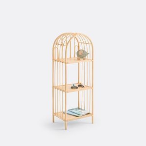 Estantería Moderna Minimalista de Ratán, Hecha a Mano con Material Natural, Estante de Almacenamiento con Tapa Abovedada Única, Mueble Decorativo para Sala de Estar - Product Image 1