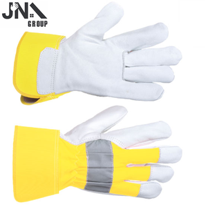 Guantes de Trabajo de Cuero, Protección para Manos, Doble Palma de Cuero, Guantes de Seguridad para Jardinería y Trabajo - Product Image 2