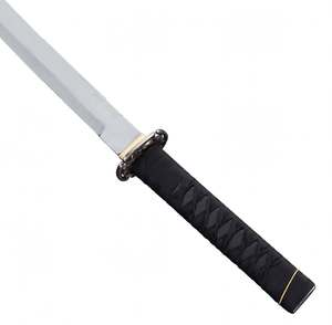 Espada de práctica japonesa hecha a mano con mango envuelto en cordón para exhibición - Product Image 2