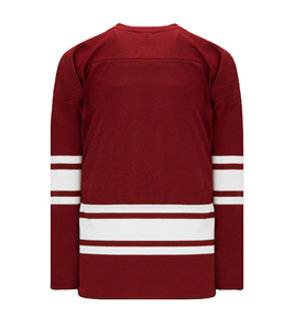 Camiseta de Hockey sobre Hielo Profesional Roja, Manga Corta, Cuello en V, Sólida, Duradera, Transpirable, de Poliéster, Unisex, para Adultos, Personalizada para Equipos Deportivos - Product Image 2
