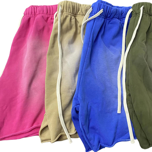 กางเกงขาสั้นผู้ชายสีพื้น ผ้าฝ้าย เอวผูกเชือก สไตล์ลำลอง มีกระเป๋าข้าง ผ้าระบายอากาศดี ลายพิมพ์ด้านหน้า - Product Image 6