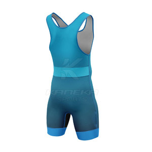 Maillots de lutte pour hommes à séchage rapide en Spandex/Polyester, impression de logo personnalisée, légers, respirants, service OEM, vente en gros - Product Image 2