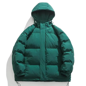 Chaqueta de Invierno Acolchada para Hombre, Diseño de Marca, Impermeable, con Relleno de Burbujas, en Lona de Poliéster Verde, Ropa de Exterior Personalizada - Product Image 5