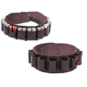 Cowhide Leather Waist Belt Holster with 12 Shell Pockets Durable Vintage Style Casual Belt for Hunting and Outdoor Use - Product Image 1