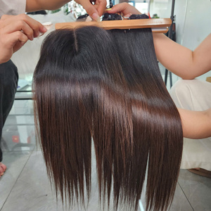 8 Bundles de Cheveux Humains Lisses et Droits de 40 Pouces, Cheveux Vierges Bruts Super Double Drawn du Vietnam avec Closure en Dentelle HD Transparente 5x5 - Product Image 5