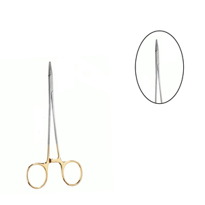 Pinzas Hemostáticas de Acero Inoxidable con Mango Dorado, Instrumento Quirúrgico Manual Reutilizable Clase I para Hemostasia, Kit Quirúrgico de Primeros Auxilios - Product Image 5