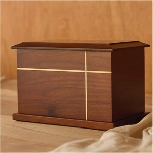 <b>Black</b> Wooden Cremation Urn For Adult Human Ashes With Customizable Designs Container Ashes Urn With Free <b>Velvet</b> Bag - Product Image 6