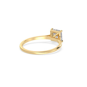 Bague REYES Best Seller en argent sterling 925 plaqué or jaune 14 carats et rhodium, avec moissanite certifiée GRA, cadeau pour elle - Product Image 5