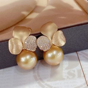 Pendientes Colgantes de Perlas de Agua Dulce de Plata 925 de 10-11 mm, Estilo Celebridad, Versátiles y Modernos, Regalo - Product Image 1